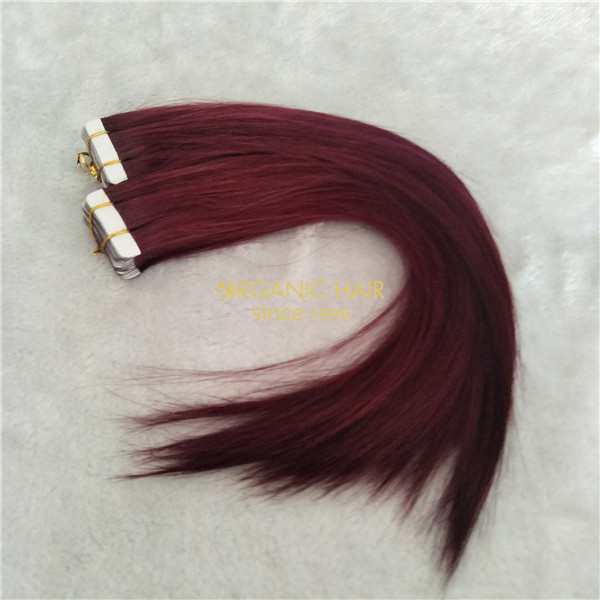 Wholesale tape in human hair extensions and good reviews 99J X37